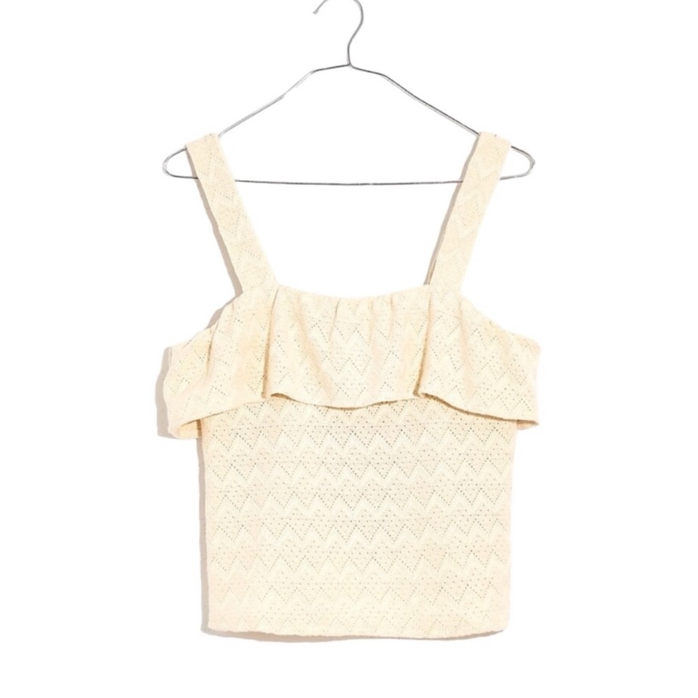 Madewell Ruffled Crop Tank Top